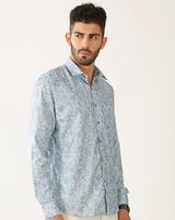 Giza Cotton Flower Rama Colour Mix Print Men’s Shirt