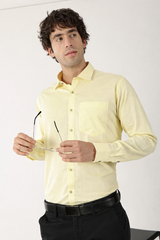 Premium Linen Lemon Yellow Men’s Shirt