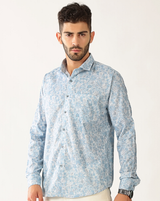 Giza Cotton Flower Rama Colour Mix Print Men’s Shirt