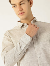 Linen Khadi Light Fawn Colour Men’s Shirt