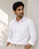 Classic Linen White Shirt for Men