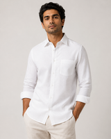 Classic Linen White Shirt for Men